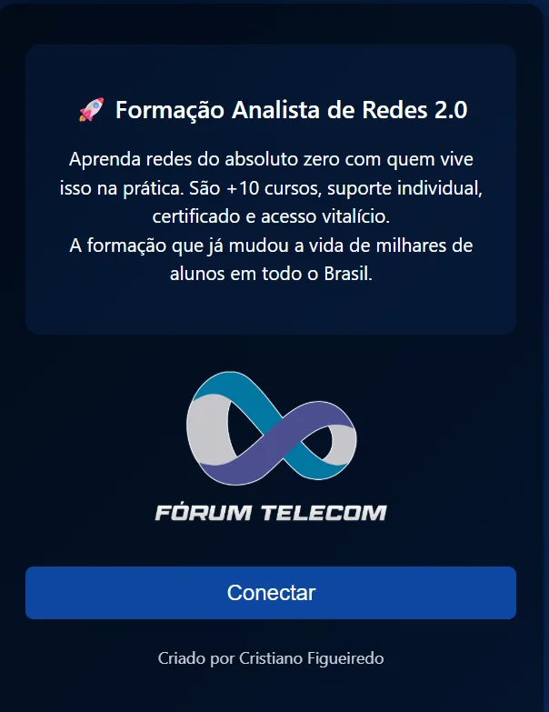 Tela de boas-vindas hotspot